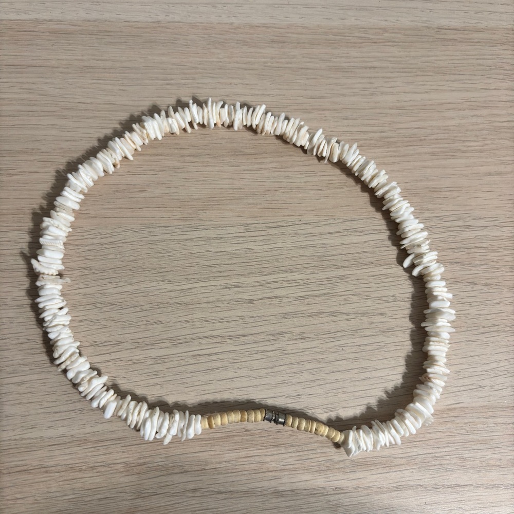 White and Tan Shell Necklace